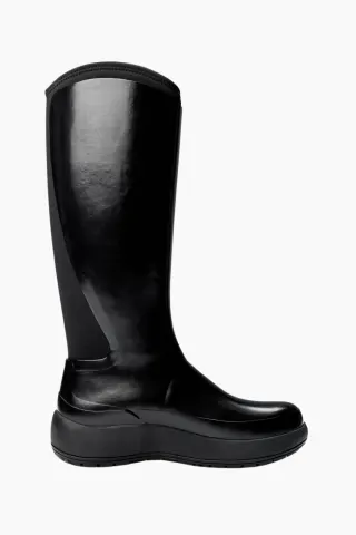 Rains The Dry Boot W High – Black Gloss — produktfoto