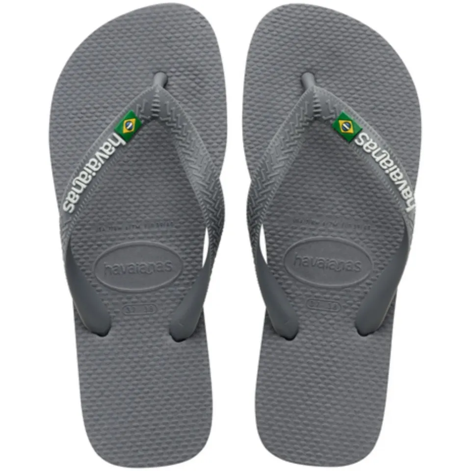 HAVAIANAS Slippers Unisex Brazil Logo 4110850 – Steel Grey — produktfoto