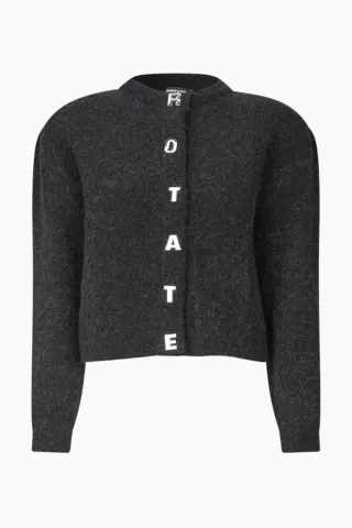 Rotate Boucle Knit Cardigan – sort — produktfoto