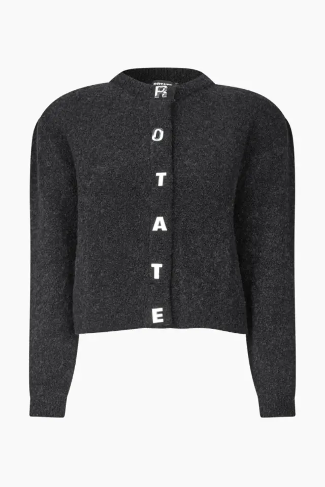 Rotate Boucle Knit Cardigan – sort — produktfoto