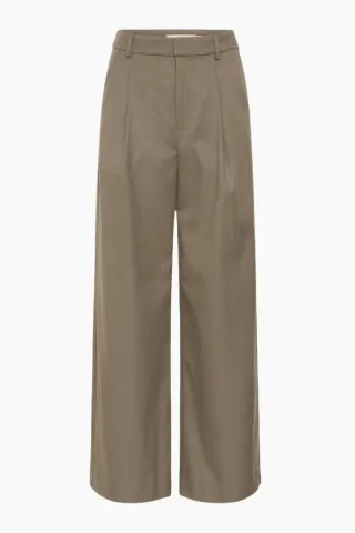 Gestuz GZpaula MW Wide Pants Noos – Dark Timberwolf Melange — produktfoto