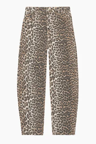 GANNI Print Denim Stary J1184 – leopard — produktfoto