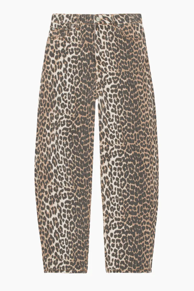 GANNI Print Denim Stary J1184 – leopard — produktfoto