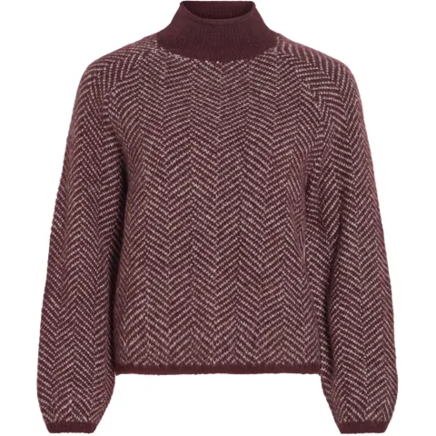 VILA strik Vilory – Port Royale Pattern EGGNOG MELANGE — produktfoto