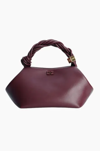 GANNI Bou Bag Small A5313 – Burgundy — produktfoto