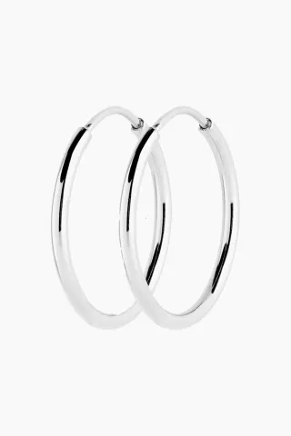 Maria Black Senorita 20 Hoops – sølv — produktfoto