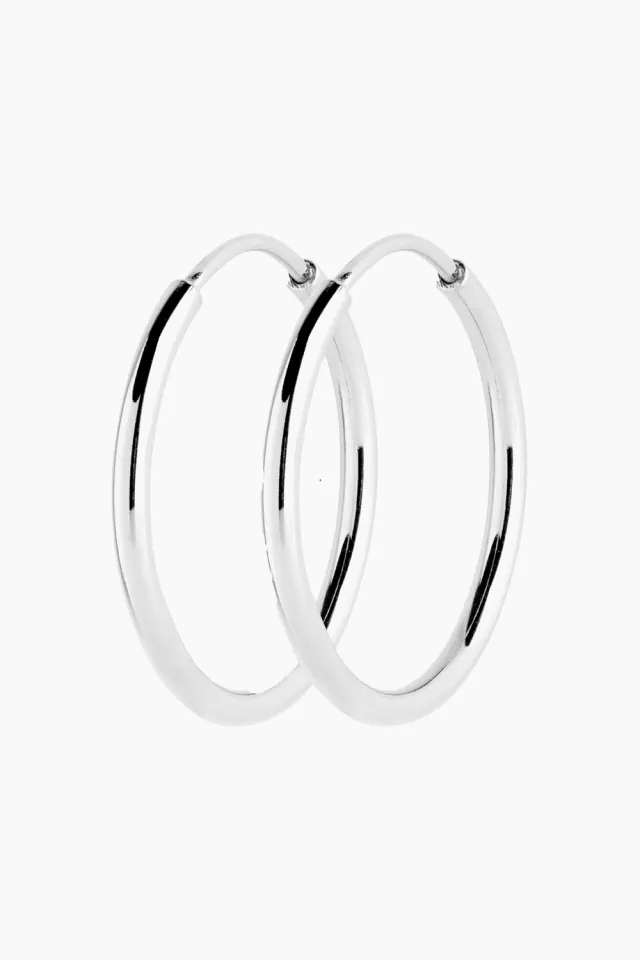 Maria Black Senorita 20 Hoops – sølv — produktfoto