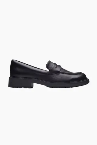 Clarks Orinoco2 Penny D – Black Leather — produktfoto