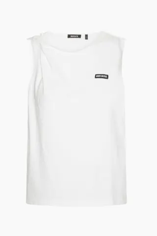 Rotate Jersey Tank Top – Bright White — produktfoto