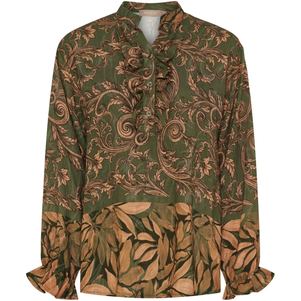 Marta du Château bluse MdcJoceline 5891 – Military5684tpk — produktfoto