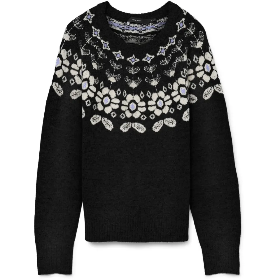 Vero Moda strik Vmsimone – Black Detail:W. BIRCH + BABY LAVENDER — produktfoto