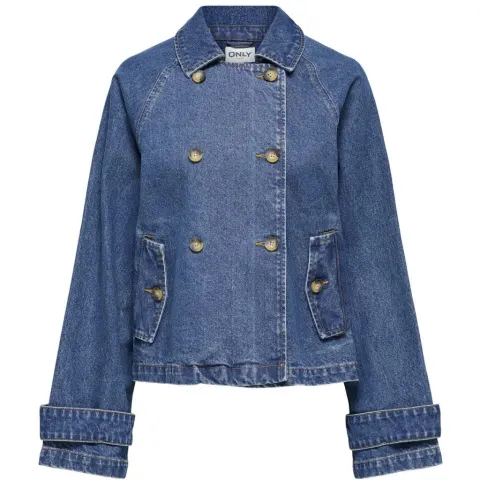 ONLY jakke Onlapril – Medium blue denim — produktfoto