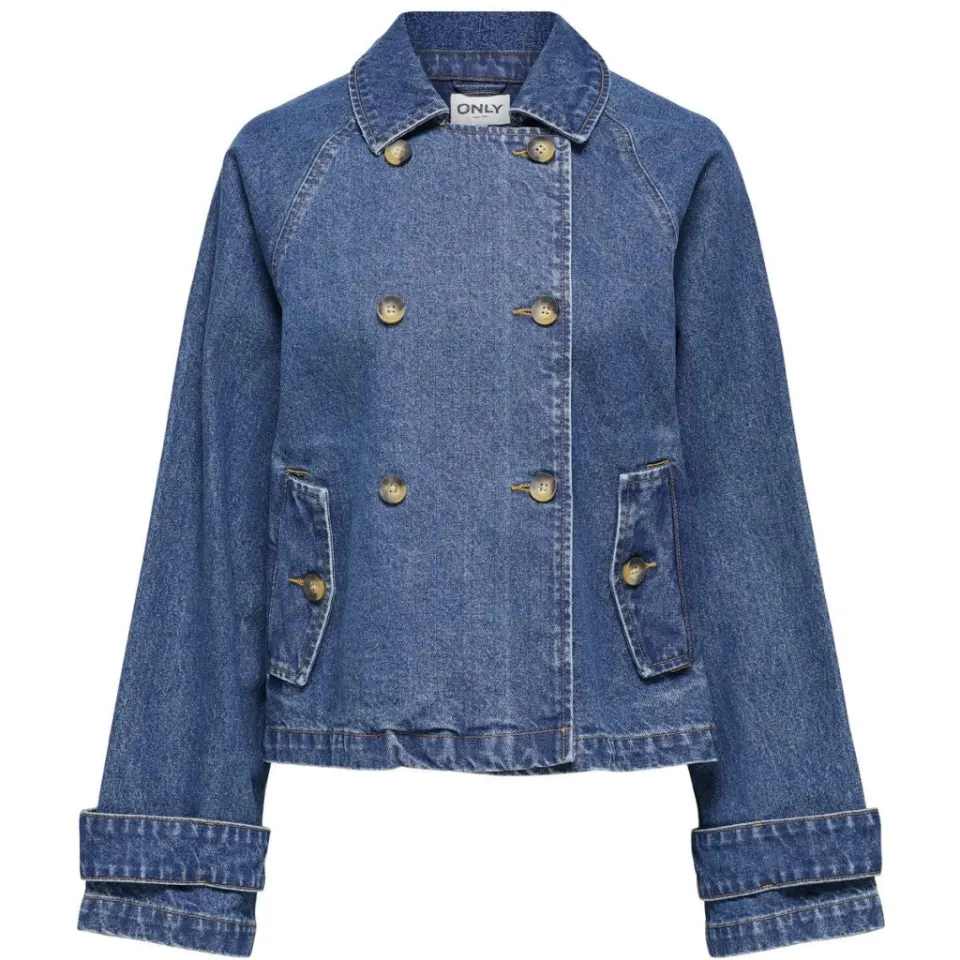 ONLY jakke Onlapril – Medium blue denim — produktfoto