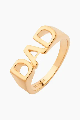 Maria Black Dad Ring – Goldplated Silver — produktfoto