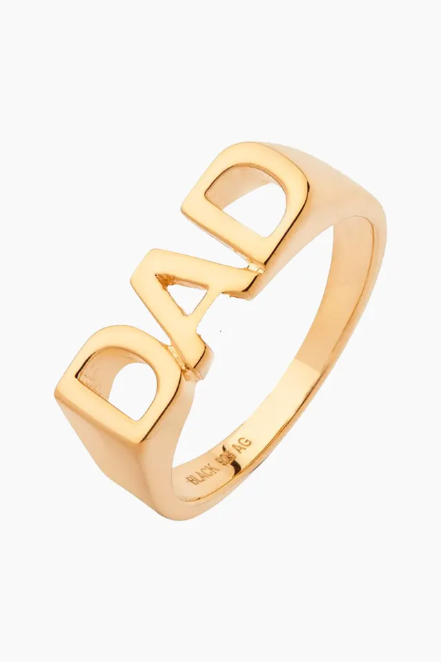 Maria Black Dad Ring – Goldplated Silver — produktfoto
