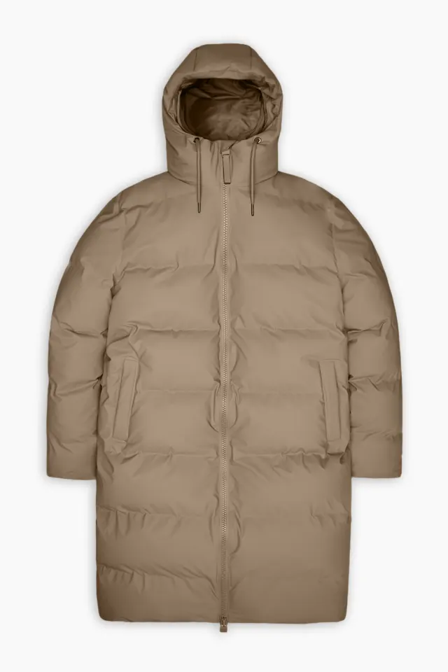 Rains Alta Longer Puffer Jacket W3T4 – beige — produktfoto