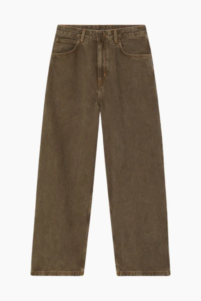 American Vintage Women’s Loose-fit Jeans Oshow – Stone Brown — produktfoto