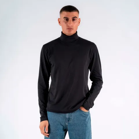 Marcus MAozzy ls roll neck t-shirt – Meteorite — produktfoto