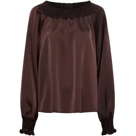 Marta du Château Bluse MdcVerona 8943P – Coffee — produktfoto