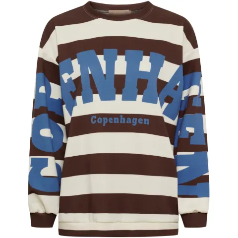 Marta du Château Sweatshirt MdcNerina – Choco/Jeans Blue — produktfoto