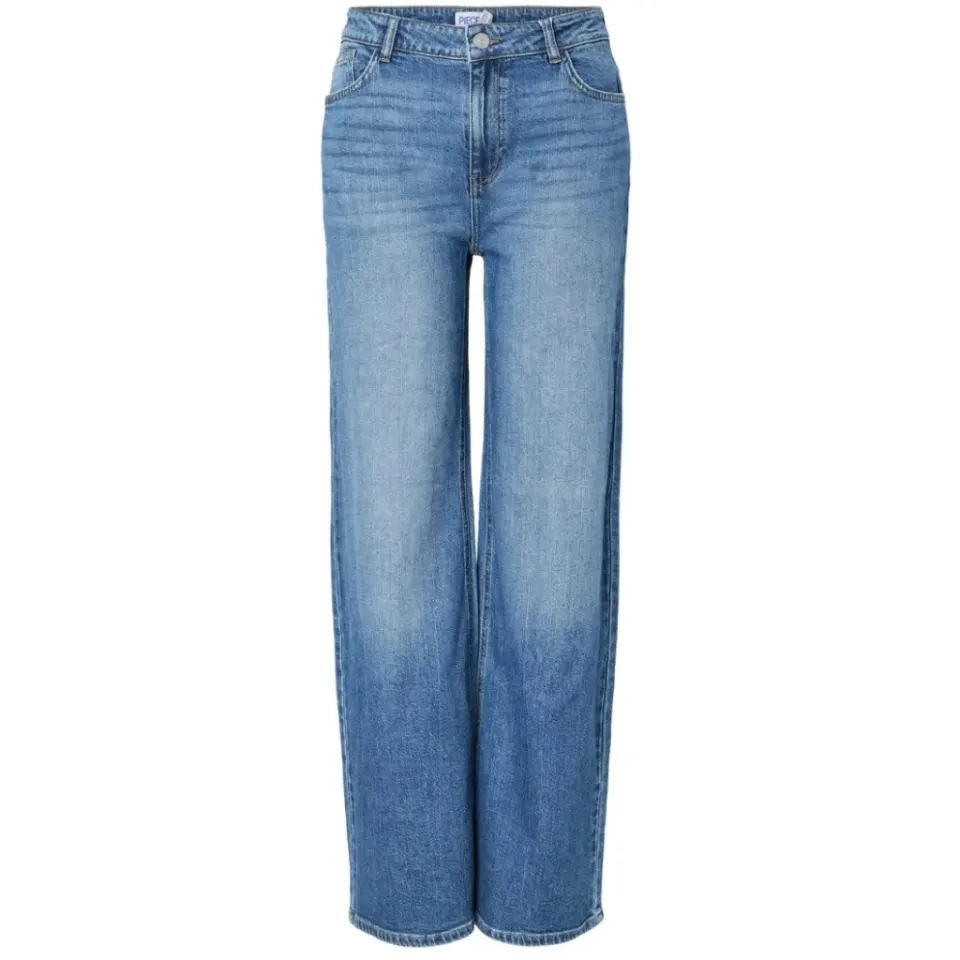 Pieces jeans Pcsilke – Medium blue denim — produktfoto