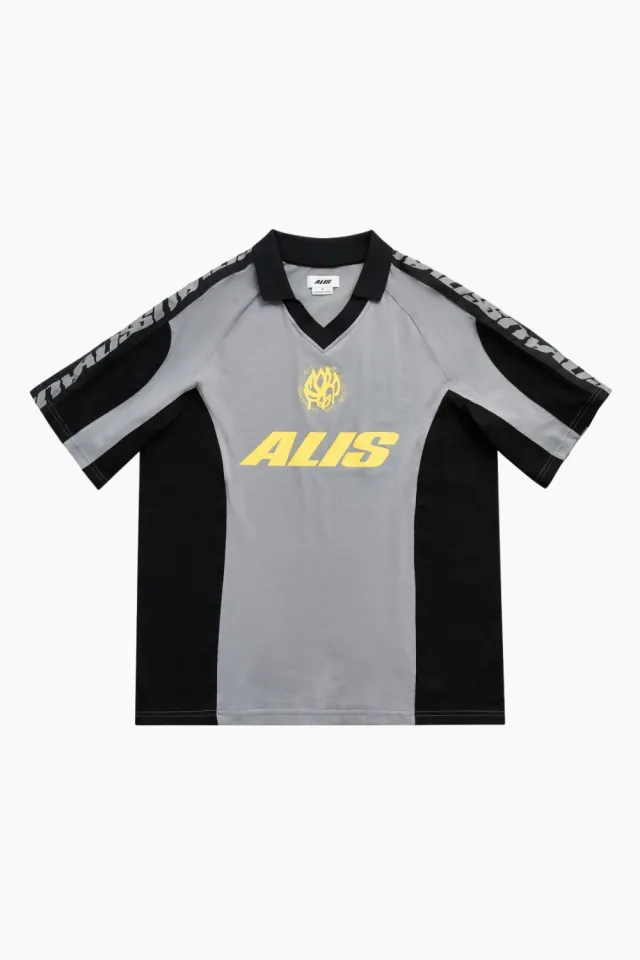 ALIS Alain Polo W/ Graphic & Logoband – Black/Grey — produktfoto