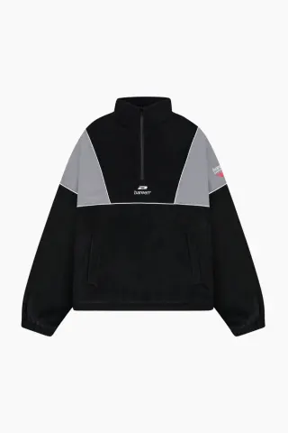 bareen Half Zip Fleece Jacket – sort — produktfoto