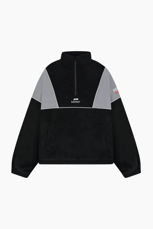 bareen Half Zip Fleece Jacket – sort — produktfoto