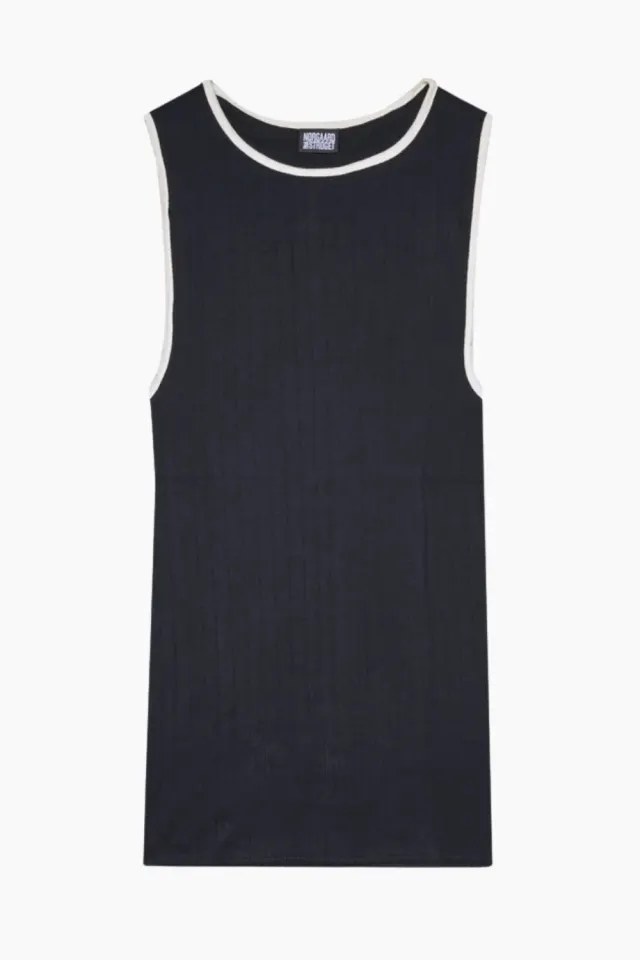 Nørgaard på Strøget NPS Tank Top Kontrast – Black/Ecru — produktfoto