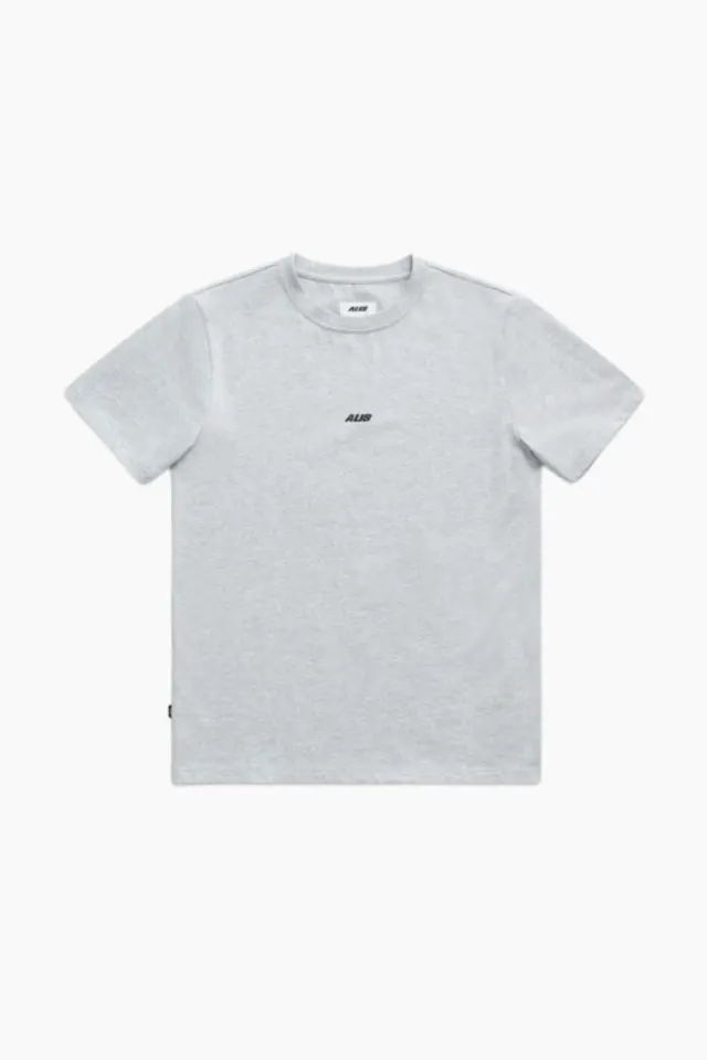 ALIS Jeron Essential T-shirt w/Logo – Grey Melange — produktfoto