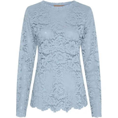 Marta du Château langærmet blonde t-shirt MdcMilley 7707 – lyseblå — produktfoto