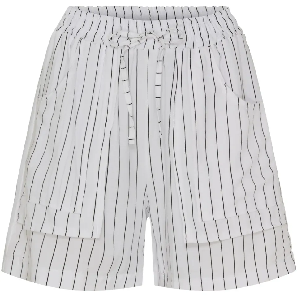 Marta du Château shorts MdcZita – White/Black Stripe — produktfoto