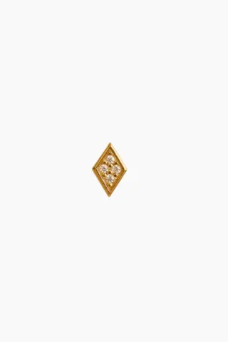 STINE A Miss Harlekin Earring With Stones- Gold – Guld — produktfoto