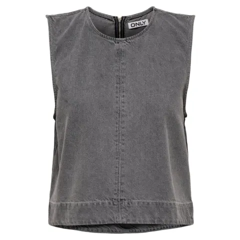 ONLY top Onldorsi – Medium Grey Denim — produktfoto