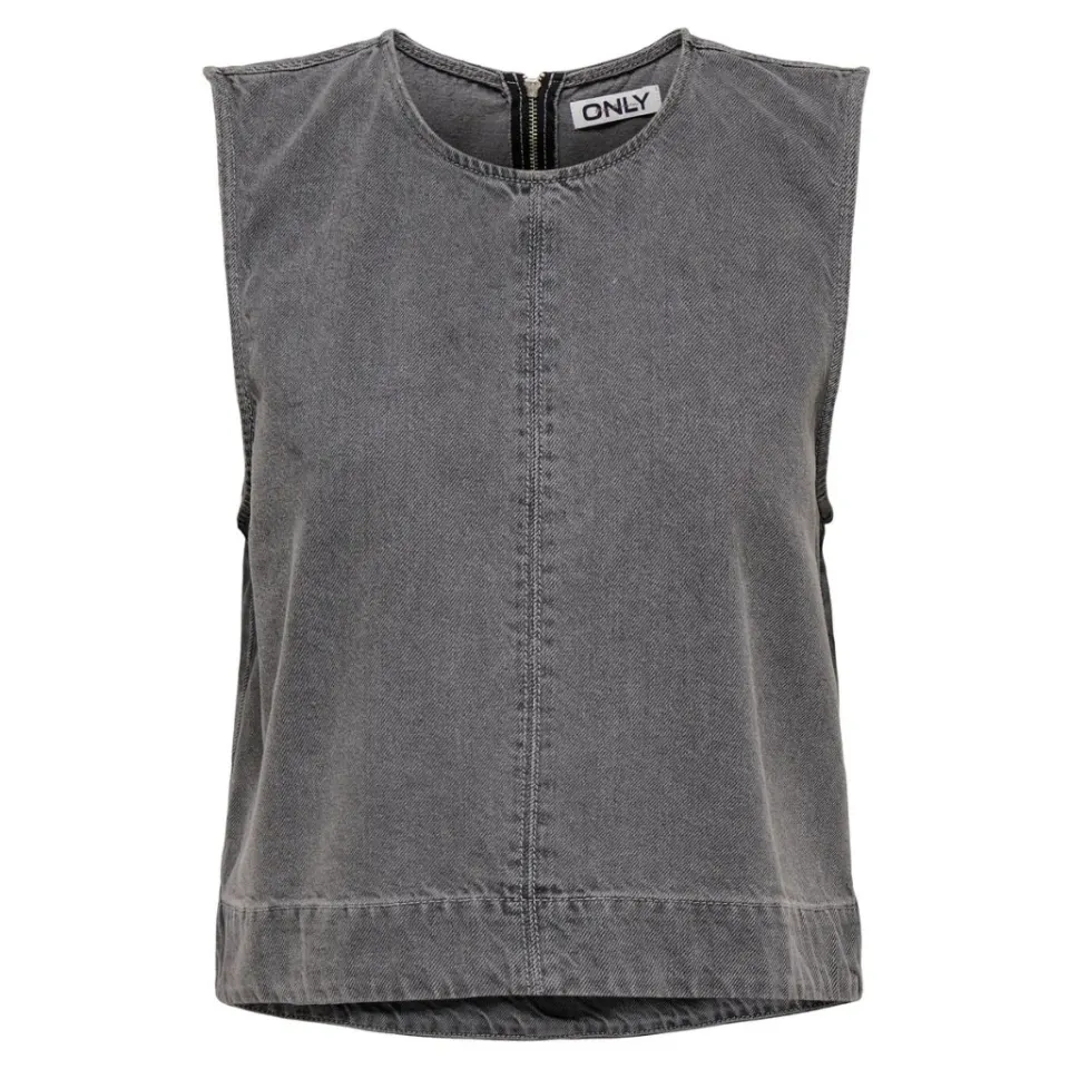 ONLY top Onldorsi – Medium Grey Denim — produktfoto
