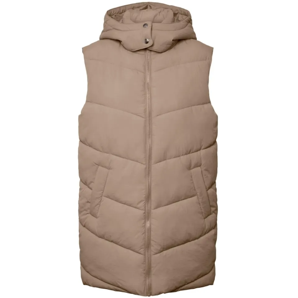 Pieces vest Pcjamilla – Silver Mink — produktfoto