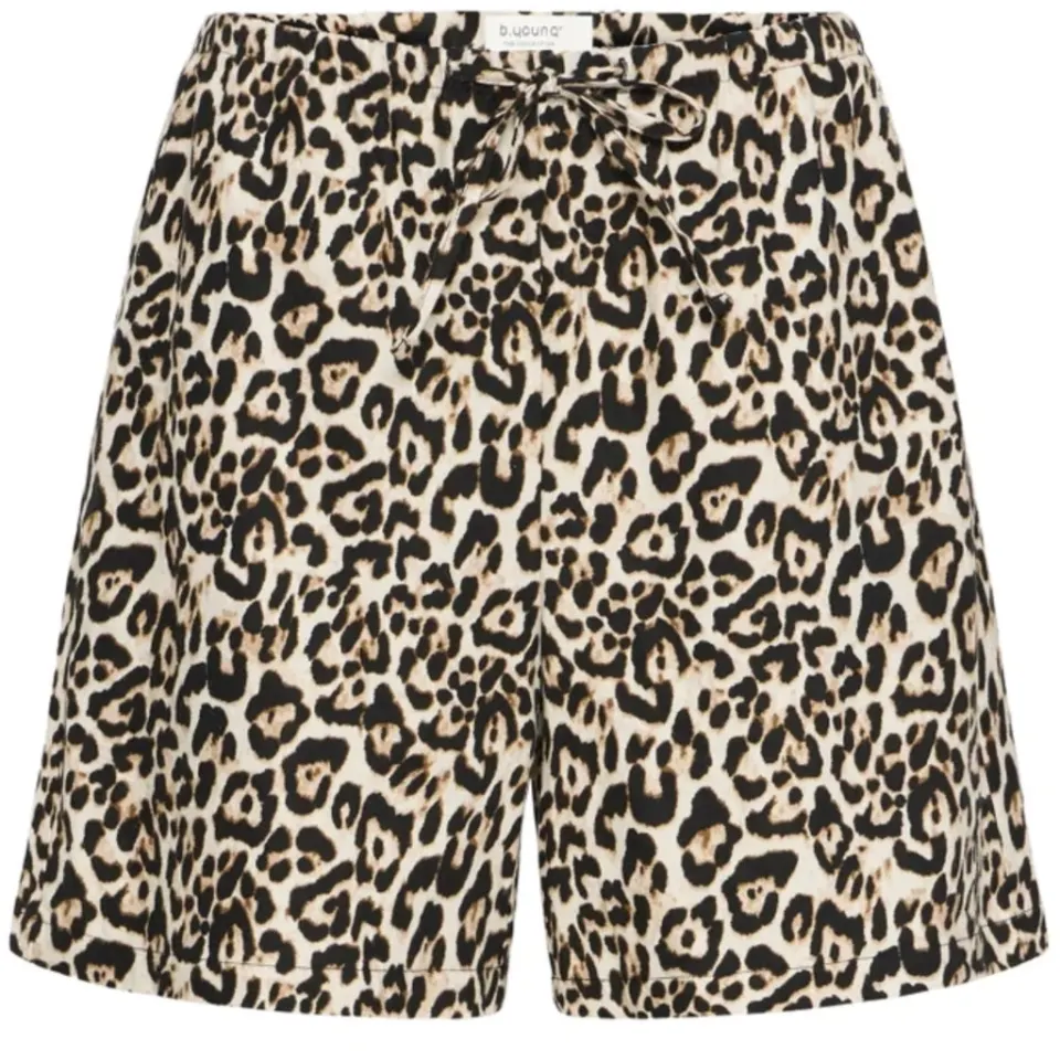 b.young shorts Btfalakka – Rainy Day Leopard Mix — produktfoto
