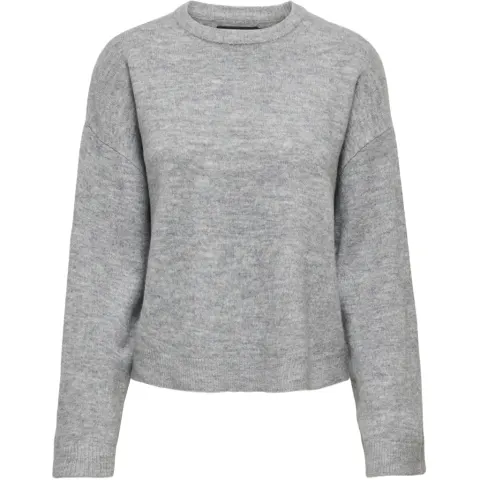 ONLY striktrøje Onlsimoni – Medium grey melange — produktfoto