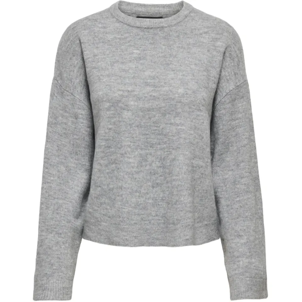 ONLY striktrøje Onlsimoni – Medium grey melange — produktfoto