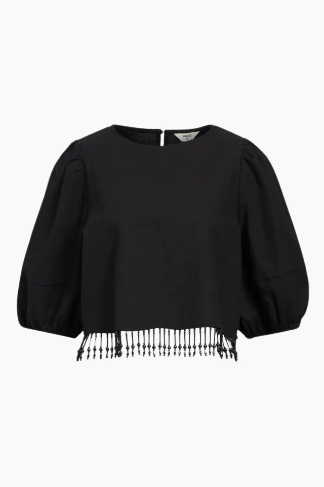 .Object Objfreja 2/4 Cropped Top 136 - Black – Object — produktfoto