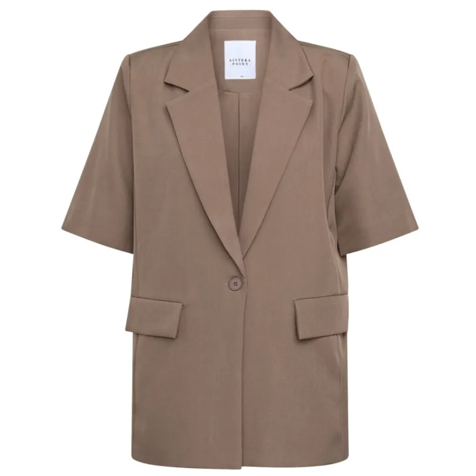 Sisters Point blazer Viksa med lukning med én knap – D. Sand Mel — produktfoto