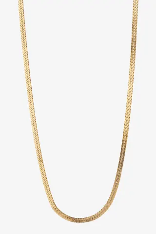 STINE A Short Snake Necklace – guld — produktfoto