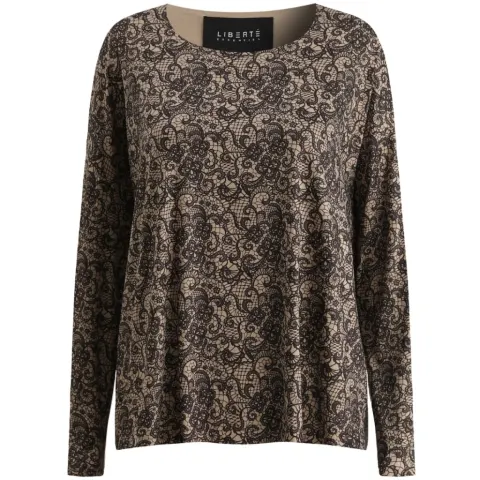 Liberté top Alma - 9504 – Mocca Brown Lace — produktfoto