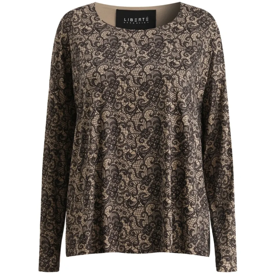 Liberté top Alma - 9504 – Mocca Brown Lace — produktfoto