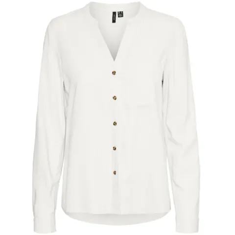 Vero Moda skjorte Vmmymilo med brystlomme – Snow white — produktfoto