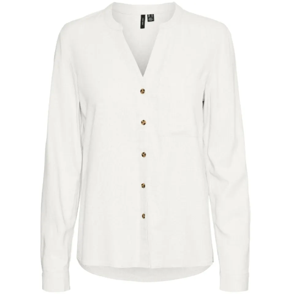 Vero Moda skjorte Vmmymilo med brystlomme – Snow white — produktfoto
