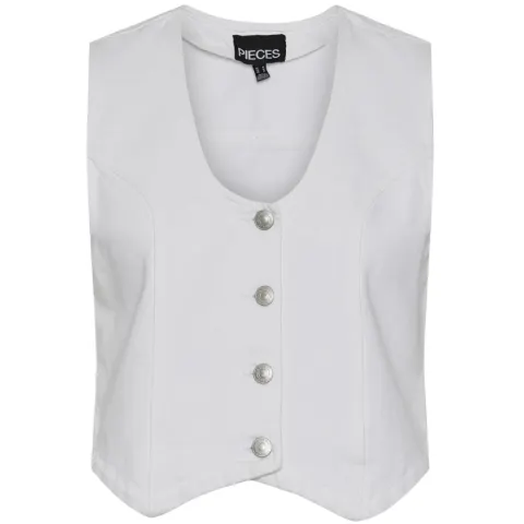 Pieces vest Pcannica – Bright White — produktfoto