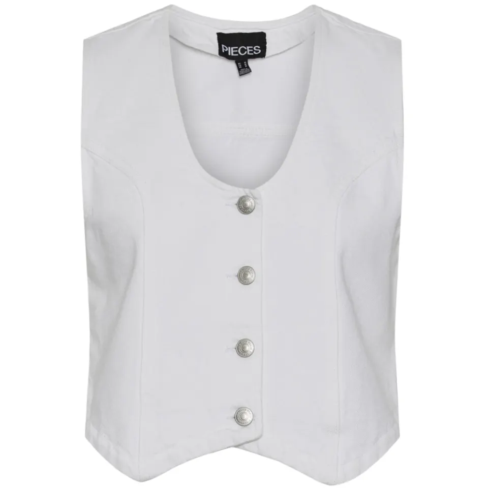 Pieces vest Pcannica – Bright White — produktfoto