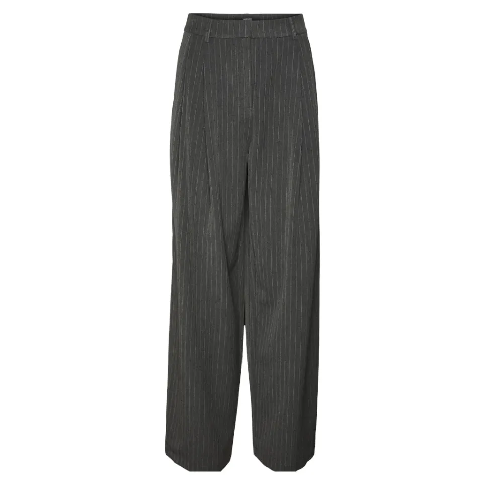 Vero Moda bukser Vmsilje – Dark Grey Melange PINSTRIPE — produktfoto
