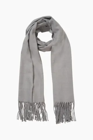 .Object Objmarilyn Wool Scarf - Medium Grey Melange – Object — produktfoto